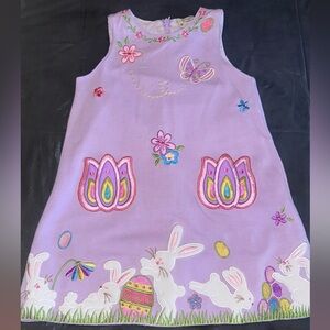 Springtime Creations Lavender Dress with Embroidery